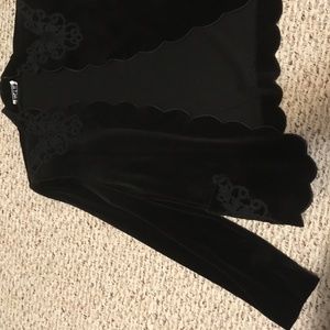 Velvet Blazer with Raised Details